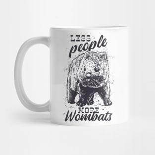 Less People More Wombats Funny Wombat Mug